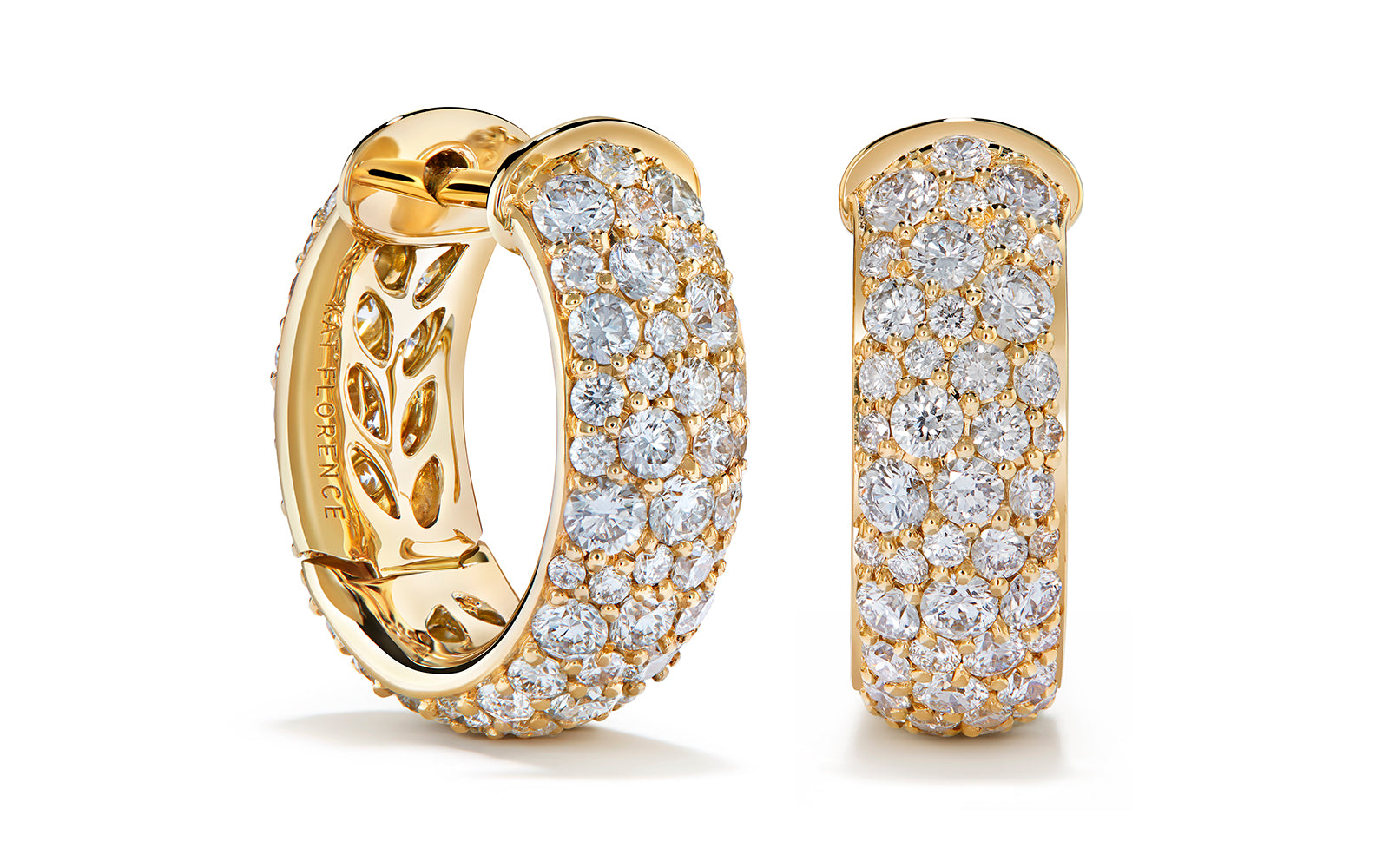 Sunshine 2.00ct D Flawless Diamanten Ohrringe, eingefasst in 18 Karat Gelbgold