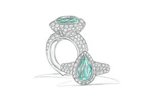 4.94ct Neon Paraiba Turmalin Ring mit D Flawless Diamanten, eingefasst in 18 Karat Weissgold