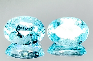 4.66ct Neon Paraiba Turmalin Ohrringe mit D Flawless Diamanten, eingefasst in 18 Karat Weissgold