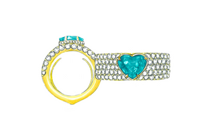 1.04ct Neon Paraiba Turmalin Ring mit D Flawless Diamanten, eingefasst in 18 Karat Gelbgold