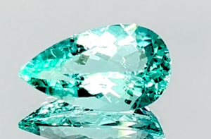 3.34ct Neon Paraiba Turmalin Ring mit D Flawless Diamanten, eingefasst in 18 Karat Weissgold
