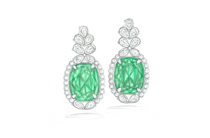 8.45ct Neon Paraiba Turmalin Ohrringe mit D Flawless Diamanten, eingefasst in 18 Karat Weissgold