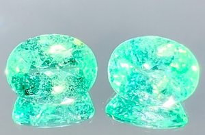 8.45ct Neon Paraiba Turmalin Ohrringe mit D Flawless Diamanten, eingefasst in 18 Karat Weissgold