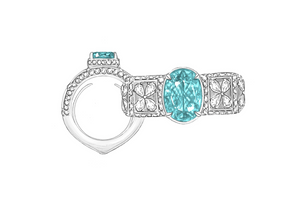 1.92ct Neon Paraiba Turmalin Ring mit D Flawless Diamanten, eingefasst in 18 Karat Weissgold