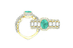 0.98ct Neon Paraiba Turmalin Ring mit D Flawless Diamanten, eingefasst in 18 Karat Gelbgold