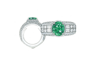2.77ct Neon Paraiba Turmalin Ring mit D Flawless Diamanten, eingefasst in 18 Karat Weissgold
