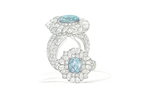 1.94ct Neon Paraiba Turmalin Ring mit D Flawless Diamanten, eingefasst in 18 Karat Weissgold