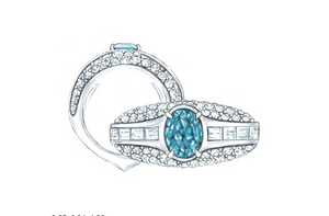 2.01ct Neon Paraiba Turmalin Ring mit D Flawless Diamanten, eingefasst in 18 Karat Weissgold