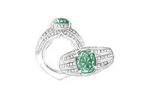 3.93ct Neon Paraiba Turmalin Ring mit D Flawless Diamanten, eingefasst in 18 Karat Weissgold