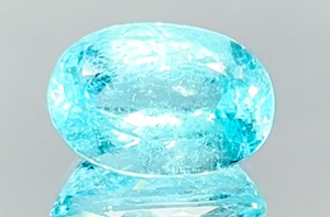 6.17ct Neon Paraiba Turmalin Ring mit D Flawless Diamanten, eingefasst in 18 Karat Weissgold
