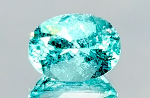 3.11ct Neon Paraiba Turmalin Ring mit D Flawless Diamanten, eingefasst in 18 Karat Weissgold