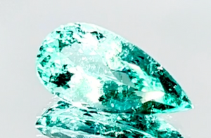 3.09ct Neon Paraiba Turmalin Ring mit D Flawless Diamanten, eingefasst in 18 Karat Weissgold