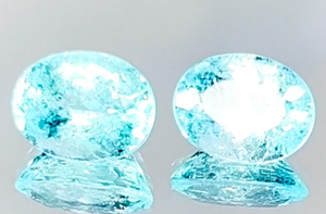 4.10ct Neon Paraiba Turmalin Ohrringe mit D Flawless Diamanten, eingefasst in 18 Karat Weissgold