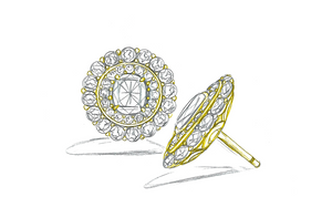 1.65ct Neon Paraiba Turmalin Ohrringe mit D Flawless Diamanten, eingefasst in 18 Karat Gelbgold