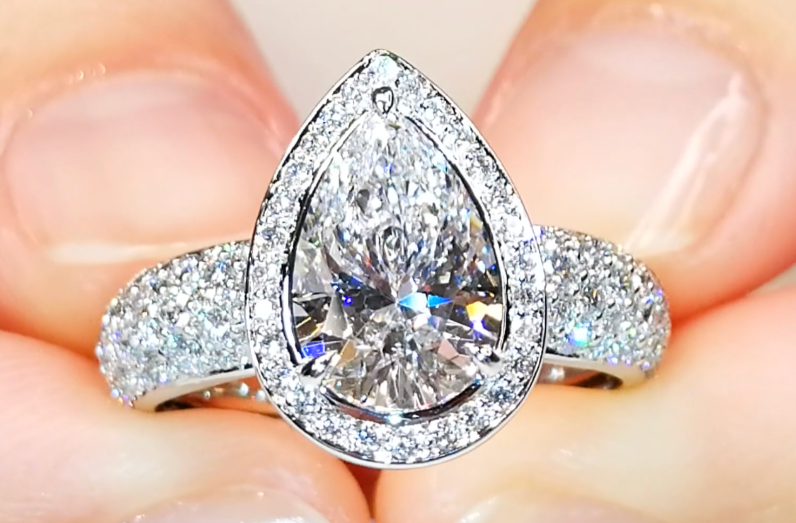 2.07ct D Flawless Golkonda Diamant Ring mit D Flawless Diamanten, eingefasst in Platin