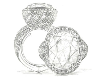 24.45ct Der Kat Florence Chamäleon Alexandrit Ring mit D Flawless Diamanten, eingefasst in 18 Karat Gold oder Platin