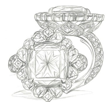 5.86ct Ölfreier brasilianischer intensiv grüner Smaragd Ring mit D Flawless Diamanten, eingefasst in 18 Karat Gold oder Platin