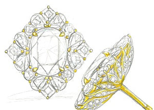 4.01ct D Flawless Golkonda Diamant Ohrringe mit D Flawless Diamanten, eingefasst in 18 Karat Gelbgold