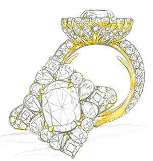 2.01ct D Flawless Golkonda Diamant Ring mit D Flawless Diamanten, eingefasst in 18 Karat Gelbgold