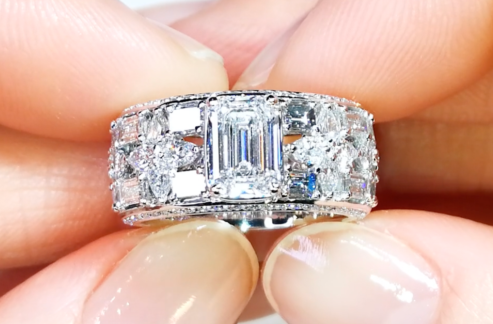 1.01ct D Flawless Golkonda Diamant Ring mit D Flawless Diamanten, eingefasst in Platin