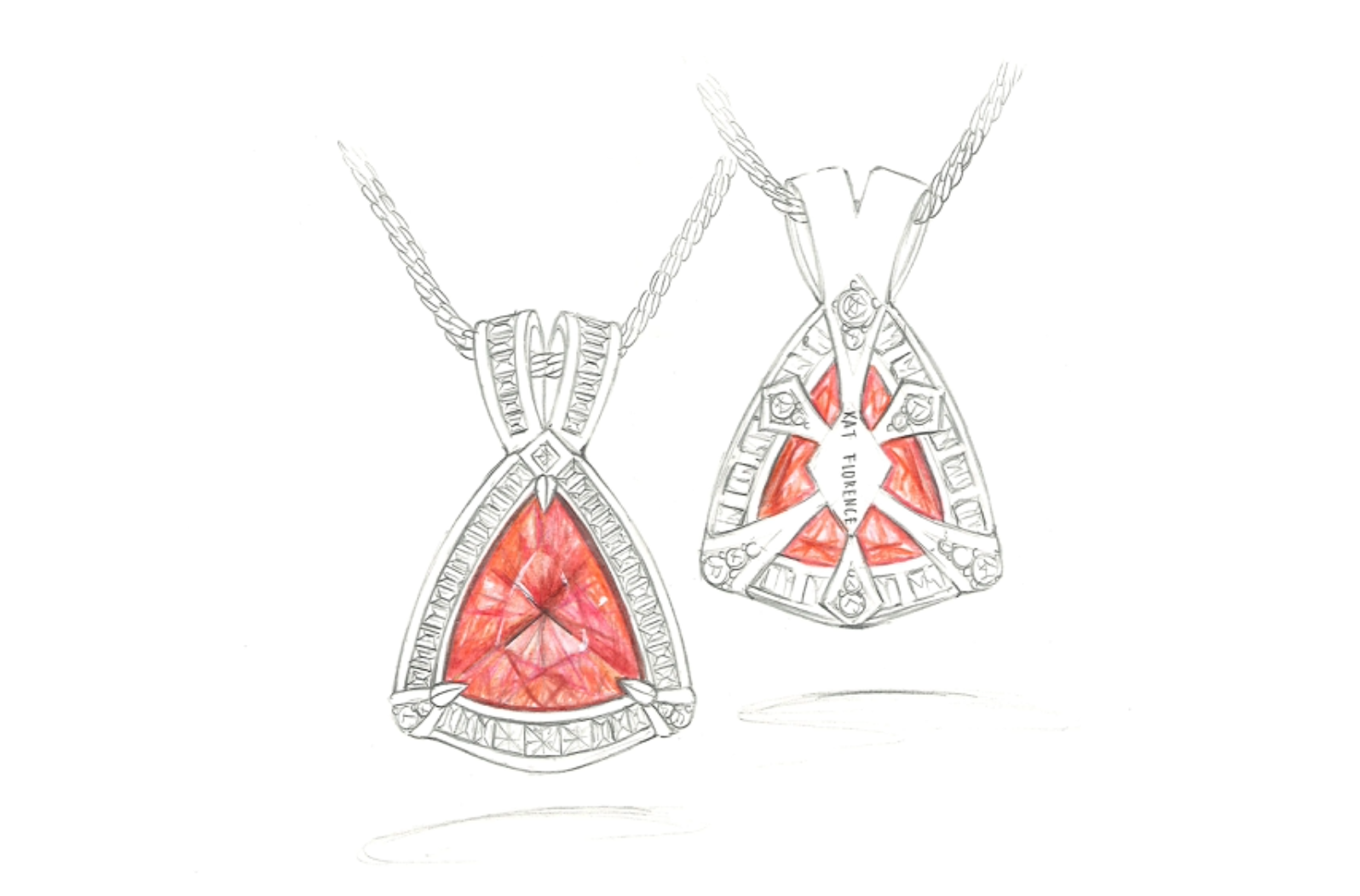 11.92ct Sweet Home Colorado Rhodochrosit Halskette mit D Flawless Diamanten, eingefasst in 18 Karat Weissgold