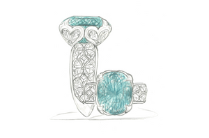 12.78ct Nicht erhitzter Paraiba Turmalin Ring mit D Flawless Diamanten, eingefasst in 18 Karat Gelbgold