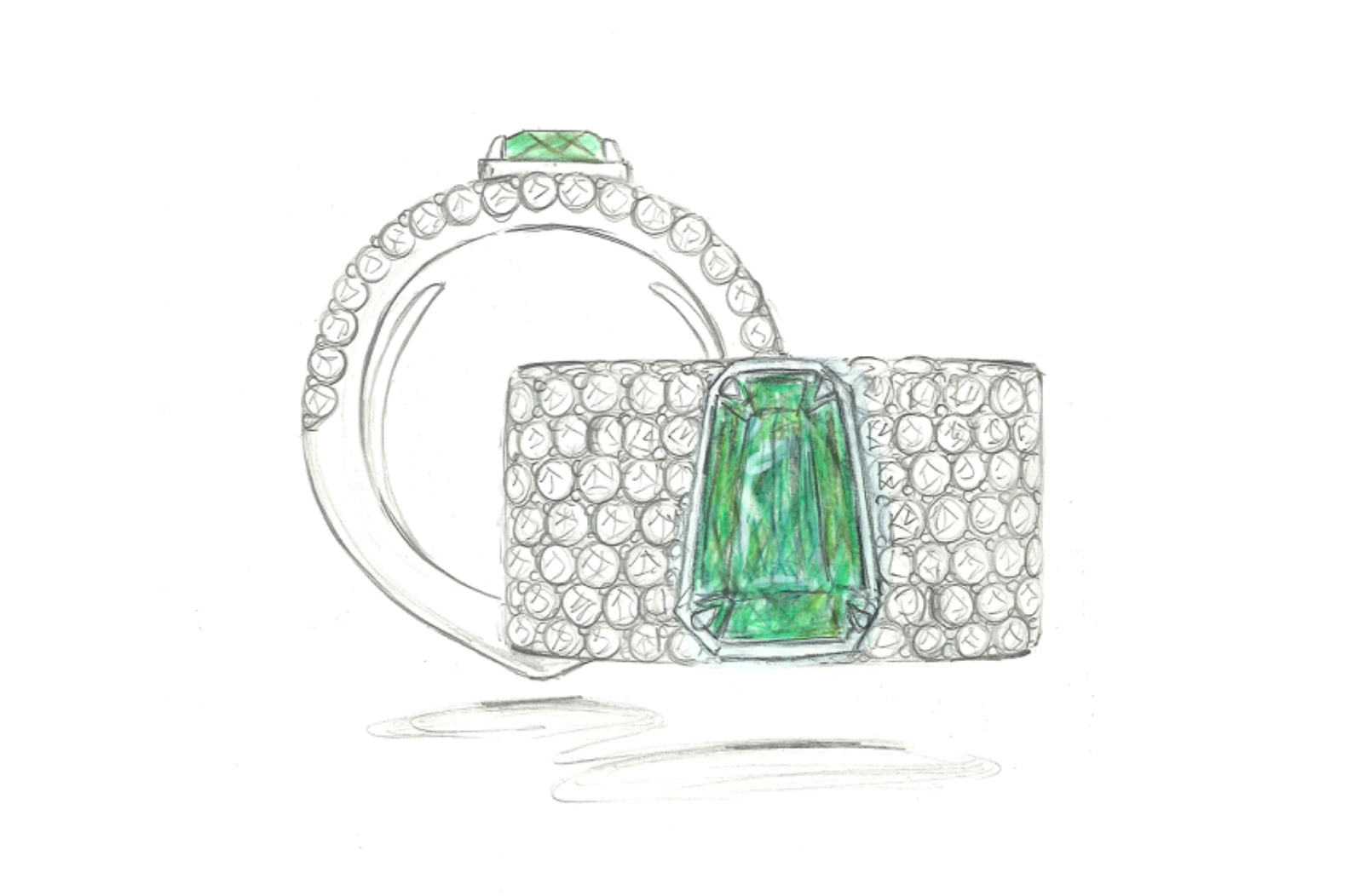 3.14ct ölfreier russischer Smaragd Ring mit D Flawless Diamanten, eingefasst in 18 Karat Weissgold