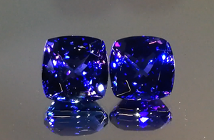 14.68ct Tansanit Ohrringe mit D Flawless Diamanten, eingefasst in 18 Karat Weissgold
