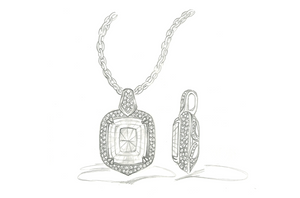 29.40ct Zweifarbiger Nigeria Morganit Halskette mit D Flawless Diamanten, eingefasst in 18 Karat Weissgold