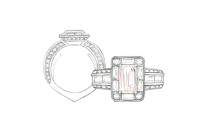 2.59ct pinker Tansanit Ring mit D Flawless Diamanten, eingefasst in 18 Karat Weissgold