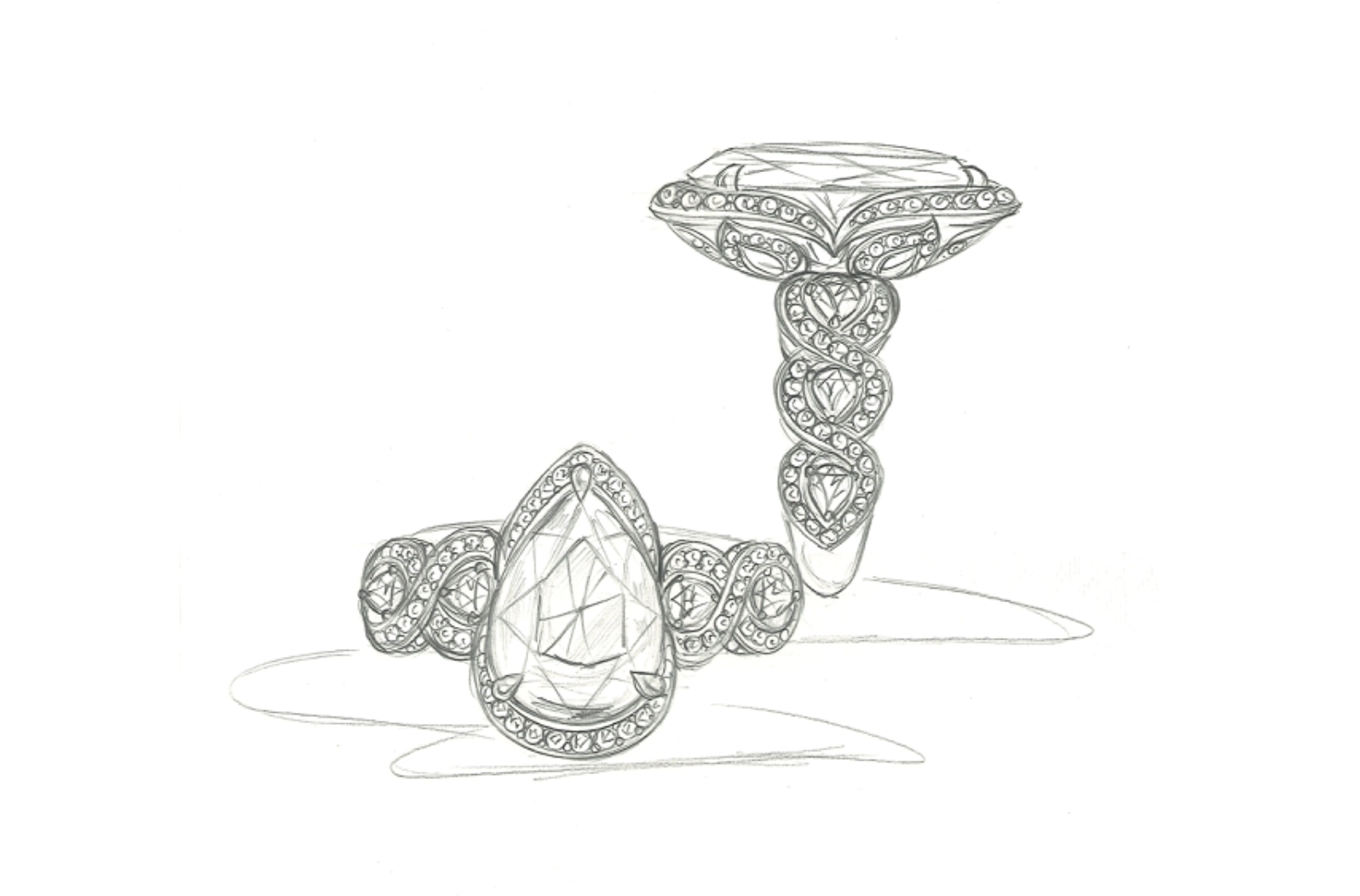 2.21ct pinker Tansanit Ring mit D Flawless Diamanten, eingefasst in 18 Karat Weissgold