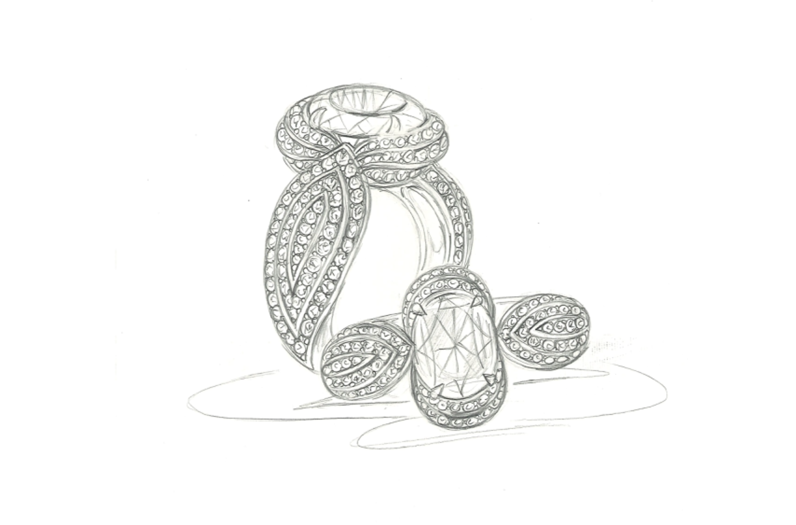 2.20ct Prismatin Ring mit D Flawless Diamanten, eingefasst in 18 Karat Gelbgold
