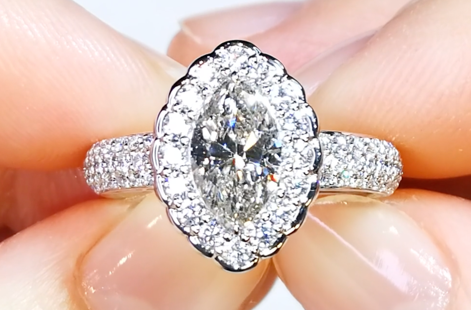 1.34ct Salt and Pepper Argyle Diamant Ring mit D Flawless Diamanten, eingefasst in Platin