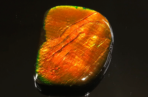 53.07ct Kanadischer Natur Ammolit Halskette mit D Flawless Diamanten, eingefasst in 18 Karat Gelbgold