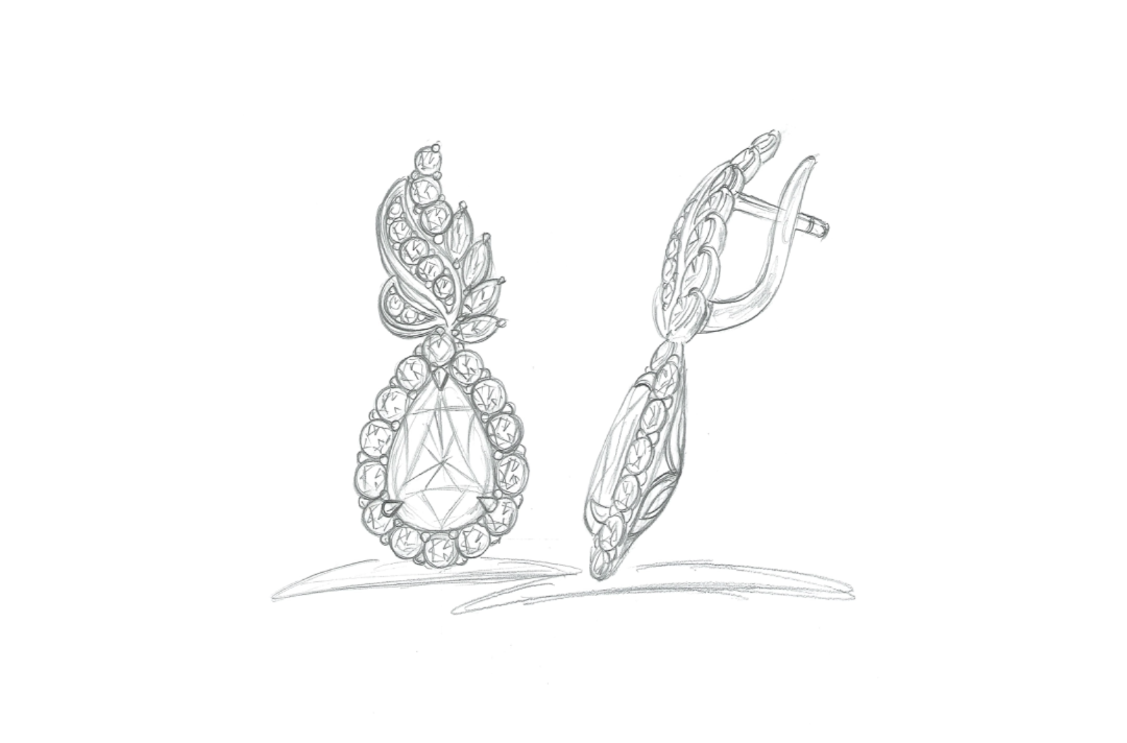 2.04ct D Flawless Golkonda Diamant Ohrringe mit D Flawless Diamanten, eingefasst in 18 Karat Weissgold