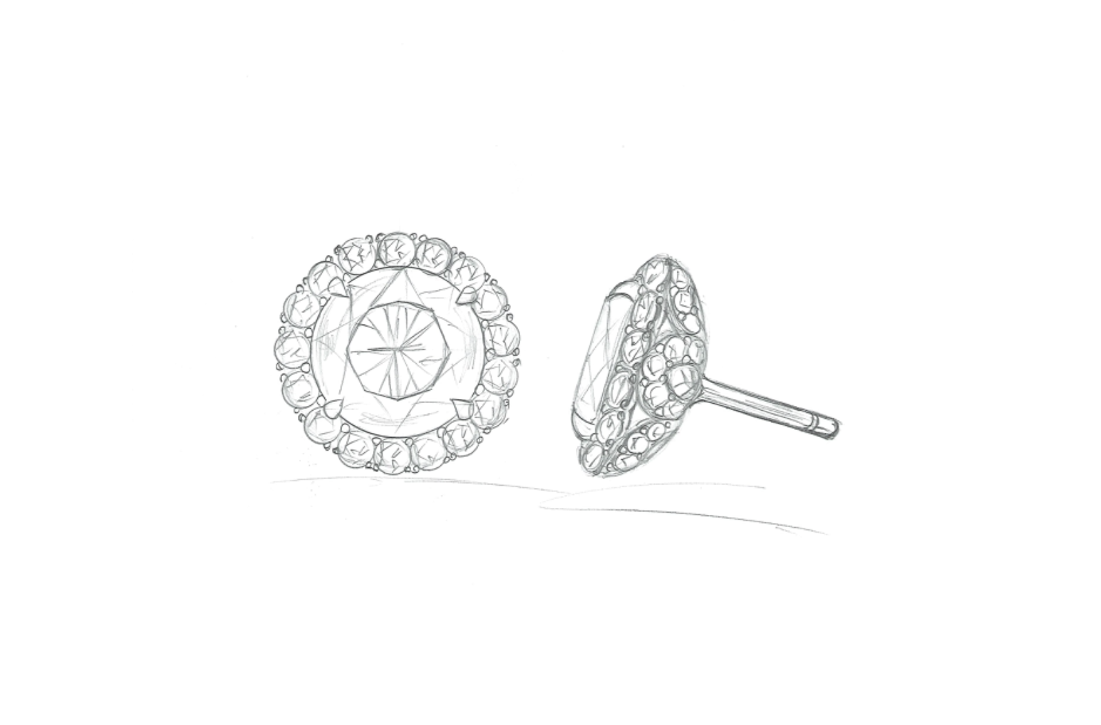 2.03ct D Flawless Golkonda Diamant Ohrringe mit D Flawless Diamanten, eingefasst in 18 Karat Weissgold