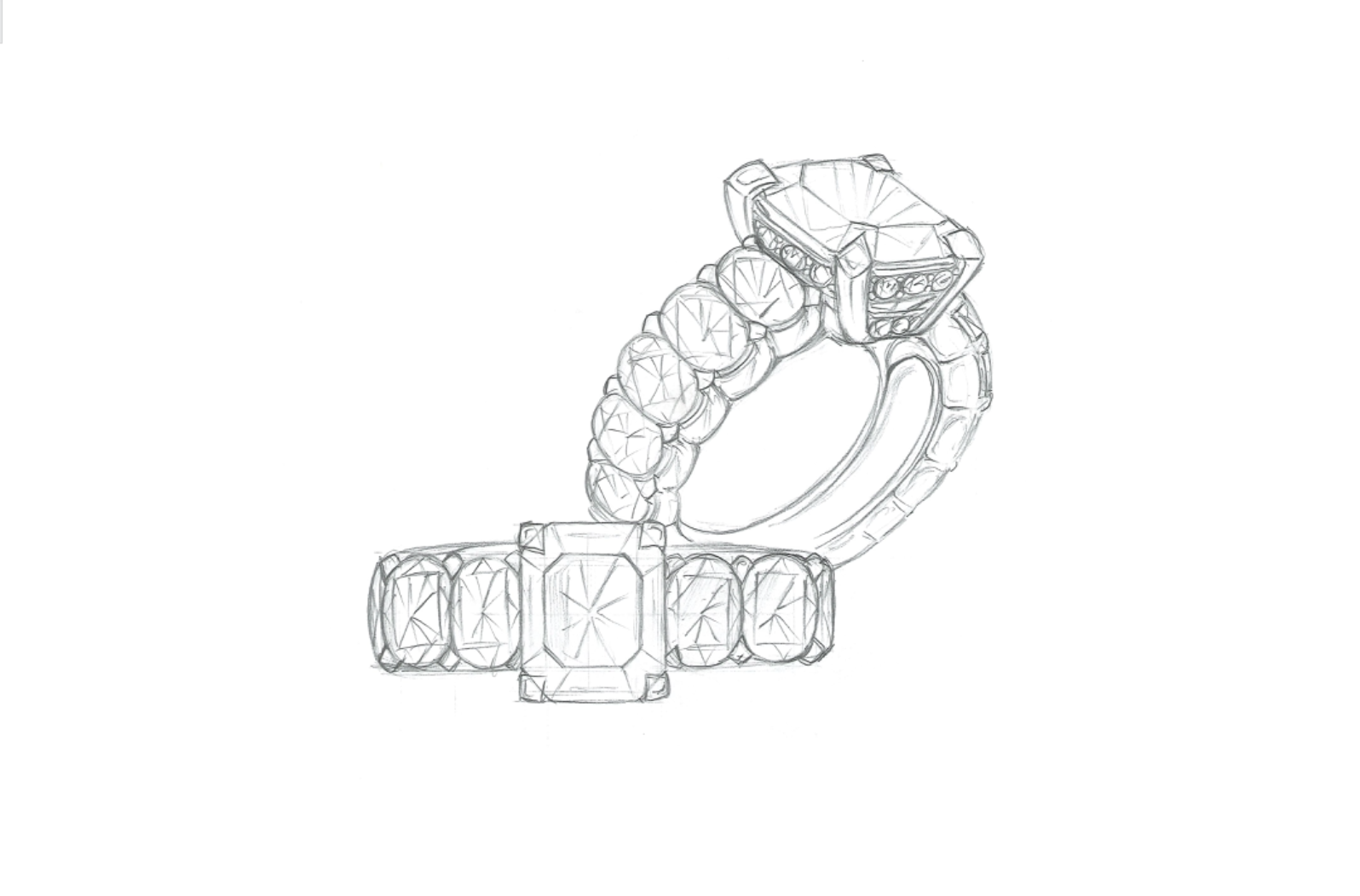 2.09ct D Flawless Golkonda Diamant Ring mit D Flawless Diamanten, eingefasst in 18 Karat Weissgold
