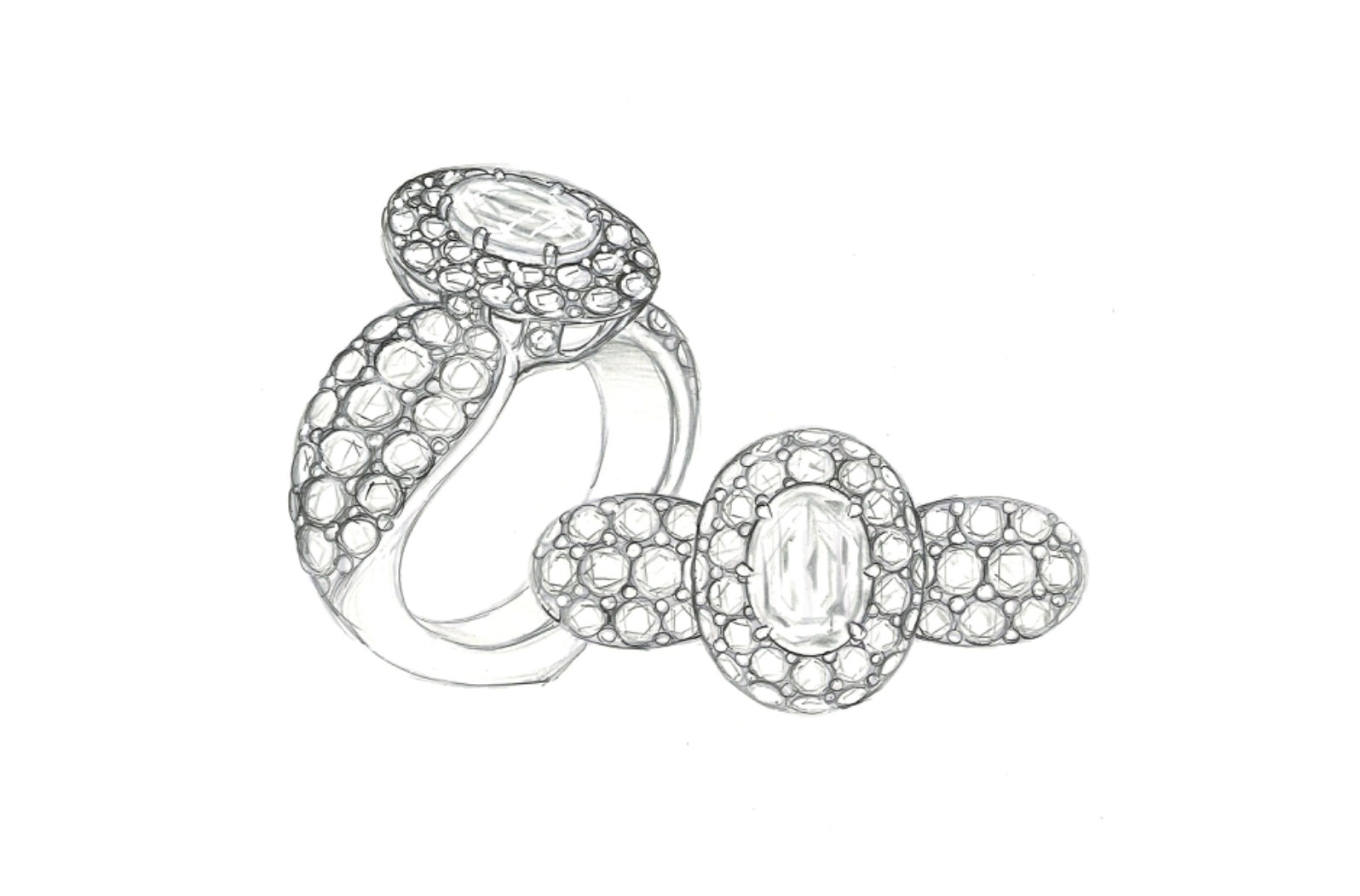 1.14ct D Flawless Golkonda Diamant Ring mit D Flawless Diamanten, eingefasst in 18 Karat Weissgold