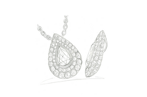 2.01ct D Flawless Golkonda Diamant Halskette mit D Flawless Diamanten, eingefasst in 18 Karat Gelbgold