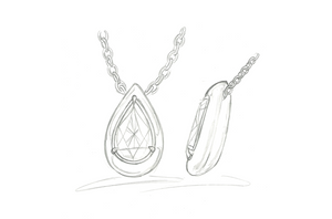 2.01ct D Flawless Golkonda Diamant Halskette mit D Flawless Diamanten, eingefasst in 18 Karat Gelbgold