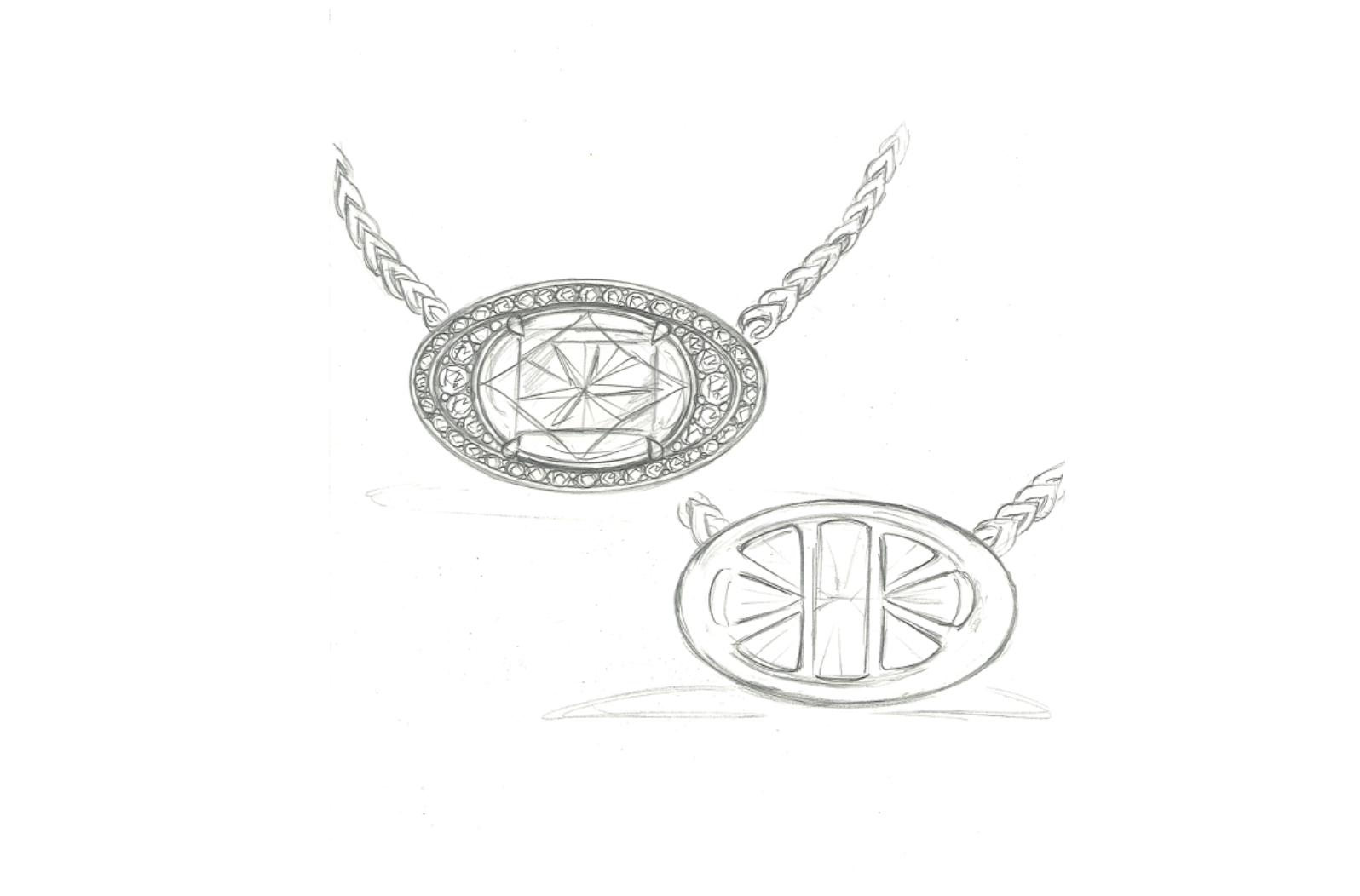 3.01ct D Flawless Golkonda Diamant Halskette mit D Flawless Diamanten, eingefasst in 18 Karat Gelbgold