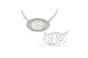 3.01ct D Flawless Golkonda Diamant Halskette mit D Flawless Diamanten, eingefasst in 18 Karat Gelbgold