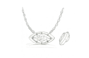2.01ct D Flawless Golkonda Diamant Halskette mit D Flawless Diamanten, eingefasst in 18 Karat Gelbgold
