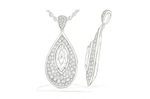 1.05ct D Flawless Golkonda Diamant Halskette mit D Flawless Diamanten, eingefasst in 18 Karat Gelbgold