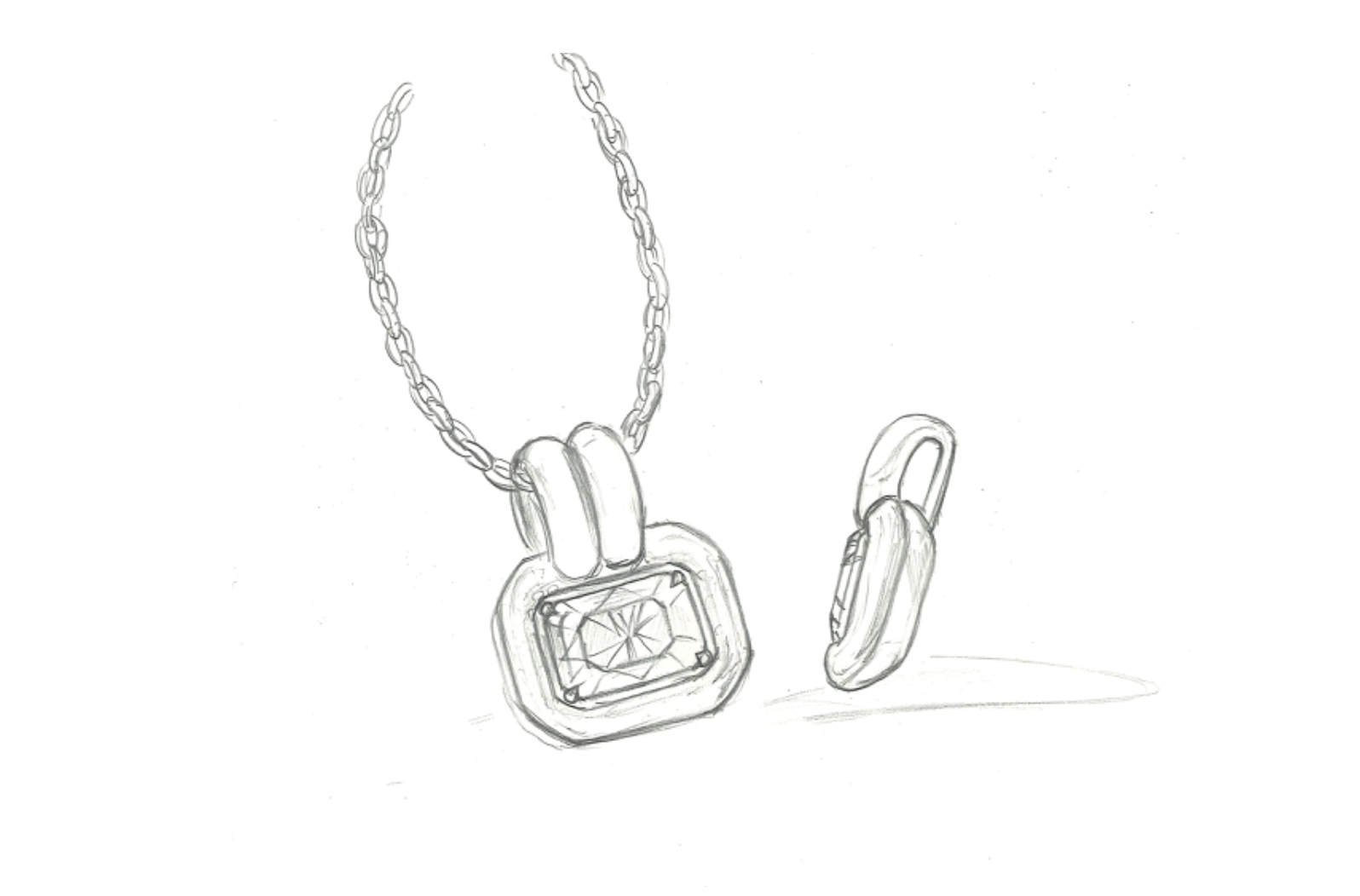 2.09ct D Flawless Golkonda Diamant Halskette mit D Flawless Diamanten, eingefasst in 18 Karat Gelbgold