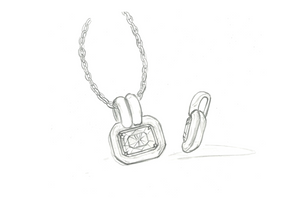 2.09ct D Flawless Golkonda Diamant Halskette mit D Flawless Diamanten, eingefasst in 18 Karat Gelbgold