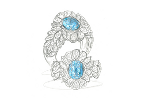 1.88ct Brasilianischer Neon Paraiba Ring mit D Flawless Diamanten, eingefasst in 18 Karat Weissgold
