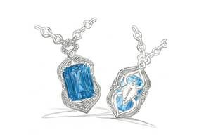 101.14ct Santa Maria Aquamarin Halskette mit D Flawless Diamanten, eingefasst in 18 Karat Weissgold