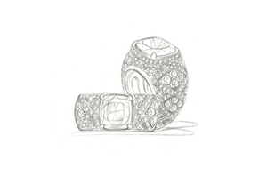 6.09ct nicht erhitzter Padparadscha Ceylon Saphir Ring mit D Flawless Diamanten, eingefasst in 18 Karat Weissgold