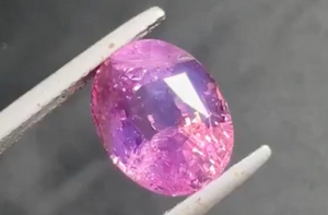 6.09ct nicht erhitzter Padparadscha Ceylon Saphir Ring mit D Flawless Diamanten, eingefasst in 18 Karat Weissgold